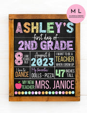 First Day of School Board Templates (Canva)