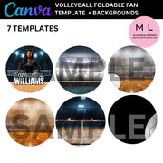 CANVA VOLLEYBALL FOLDABLE FAN TEMPLATES