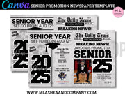 CANVA Full Senior Promotion Newspaper Template