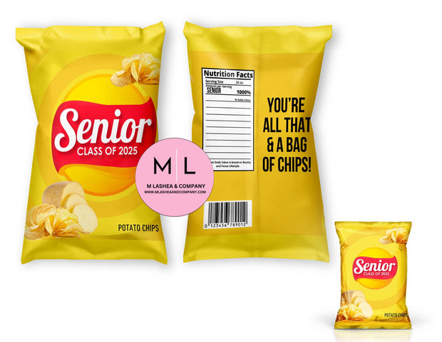 Canva Senior Class of 2025 Chip Bag Template Bundle