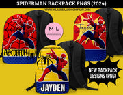 Spider-Man Full Backpack Designs (2024) PNG Bundle