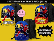 Spider-Man Full Backpack Designs (2024) PNG Bundle