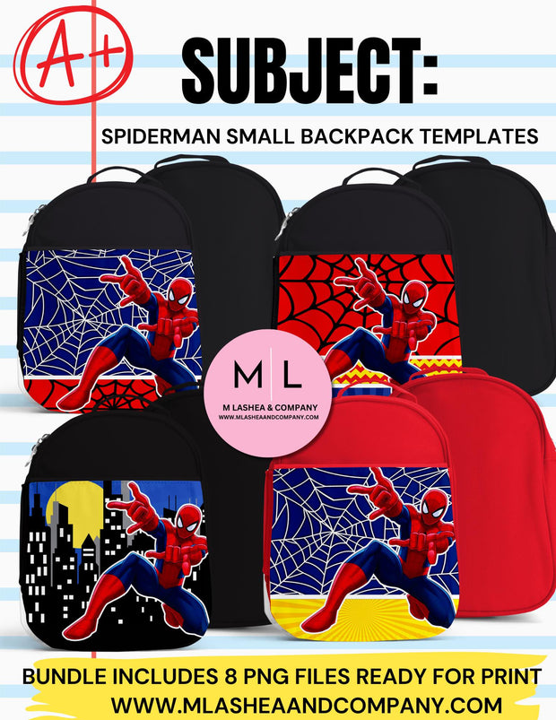 Spider-Man Small Backpack PNG Bundle