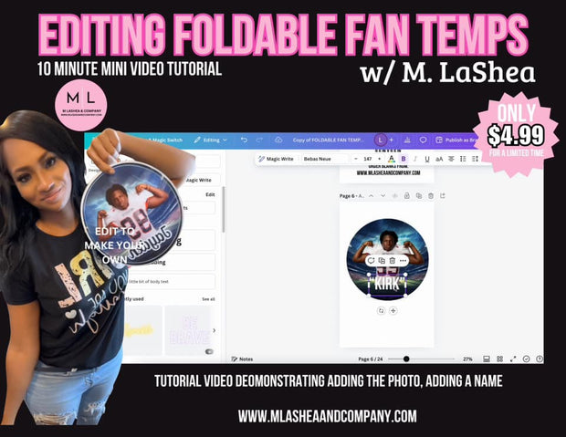 Editing Canva Foldable Fan Templates