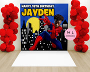 CANVA Spiderman Bday Backdrop Templates