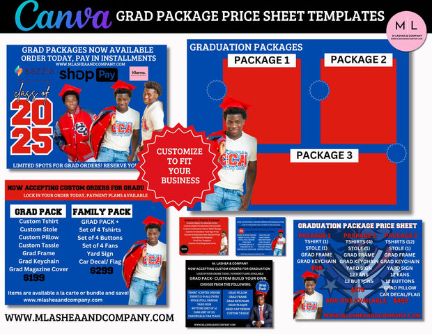 CANVA GRAD PACKAGE PRICE LIST TEMPLATES