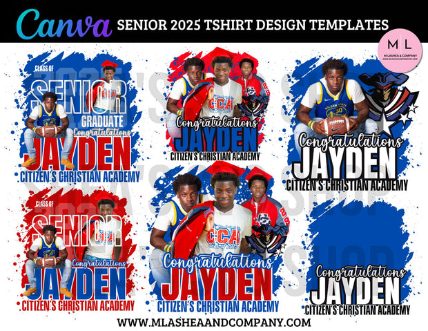 CANVA SENIOR 2025 Tshirt Design TEMPLATES