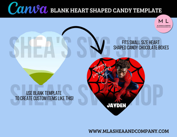 CANVA Heart Shaped Candy Frame Template