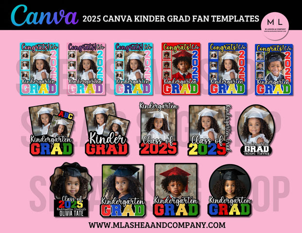 Canva Kinder Grad Fan Templates Vol 1