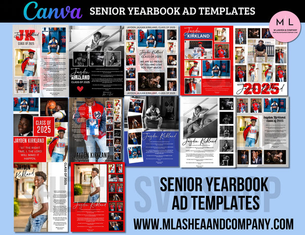 SENIOR YEARBOOK AD TEMPLATES