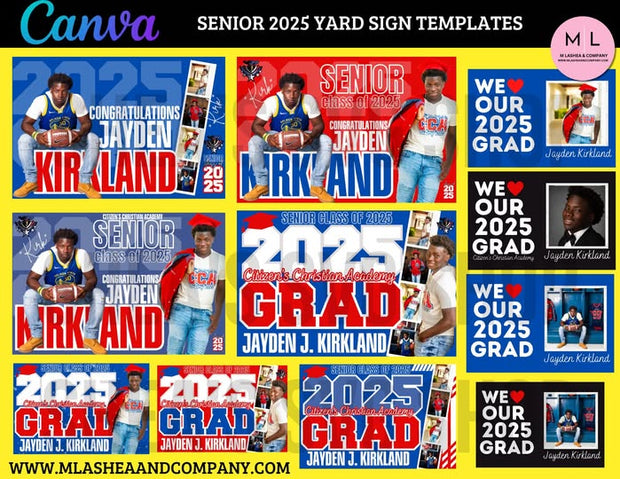 CANVA SENIOR 2025 YARD SIGN TEMPLATES