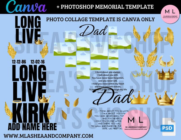 Canva Long Live Memorial Templates