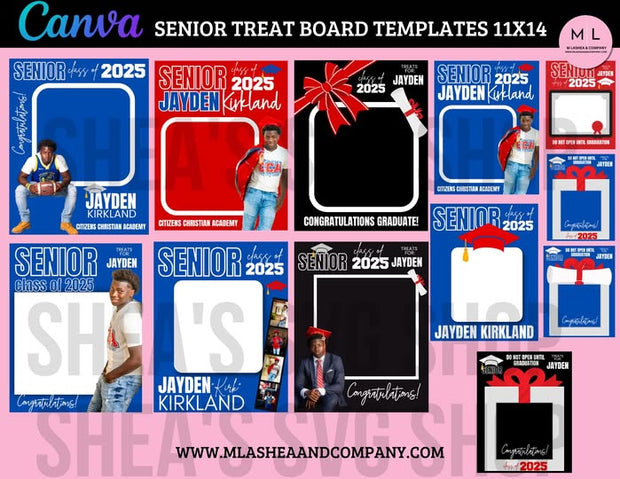 Canva Senior Treat Board Templates