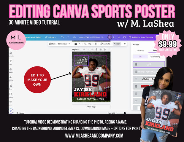 Editing Canva Sports Poster Mini Tutorial