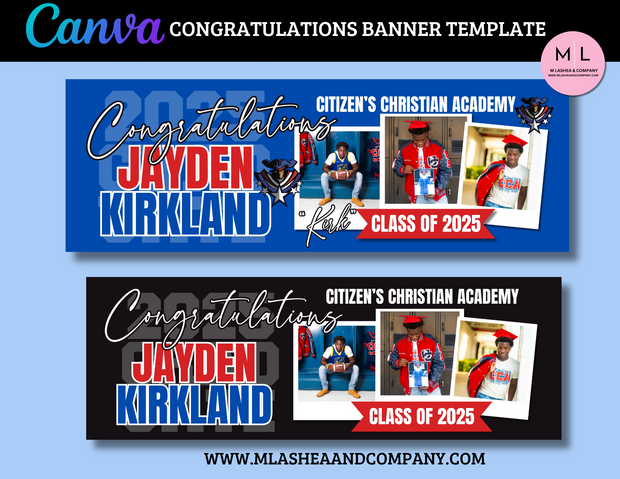 Canva Congratulations Banner Template