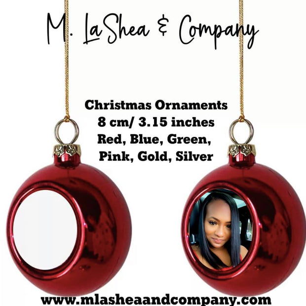CHRISTMAS SUBLIMATION ORNAMENTS (BLANKS) – M LaShea & Company