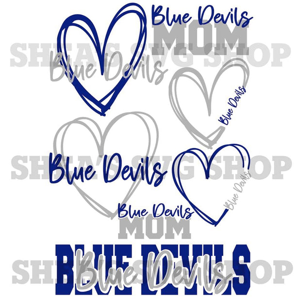 Blue Devils Mascot SVG Bundle