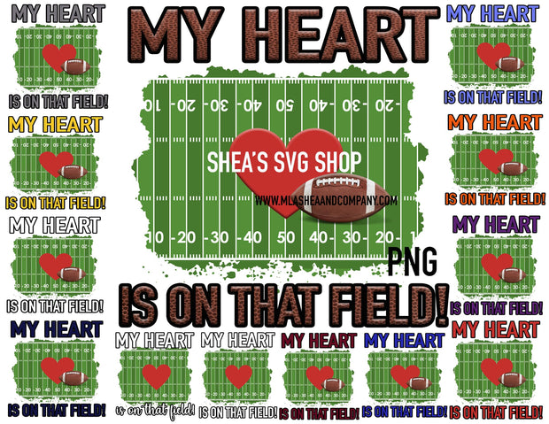 Heart on Field 22' PNG Bundle