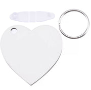 Heart Keychain (front and back white) Sublimation